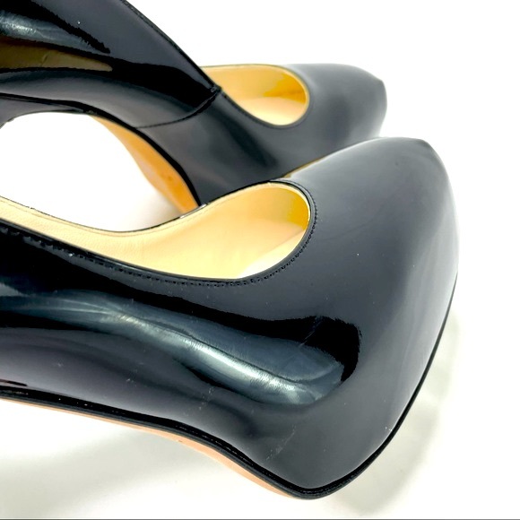 Brian Atwood Black Patent Leather Platform Pumps - Picture 9 of 10